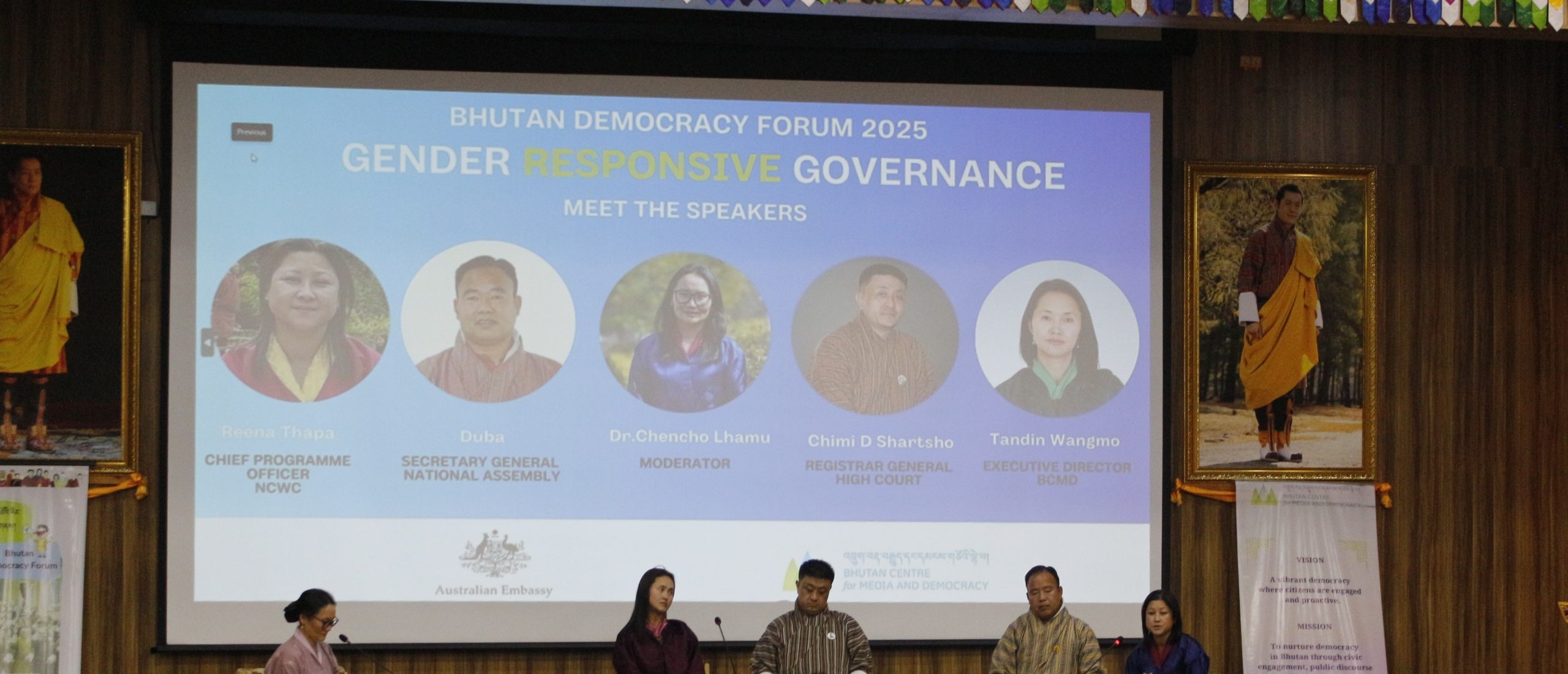 Speakers at the Bhutan Democracy Forum 2025 on Gender Responsive Governance
