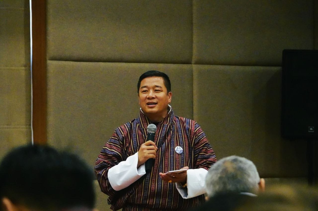 NC Chairperson Dasho Sangay Dorji addresses the Parliament–CSO Meet 2026, held under Project Nyamdrel II.